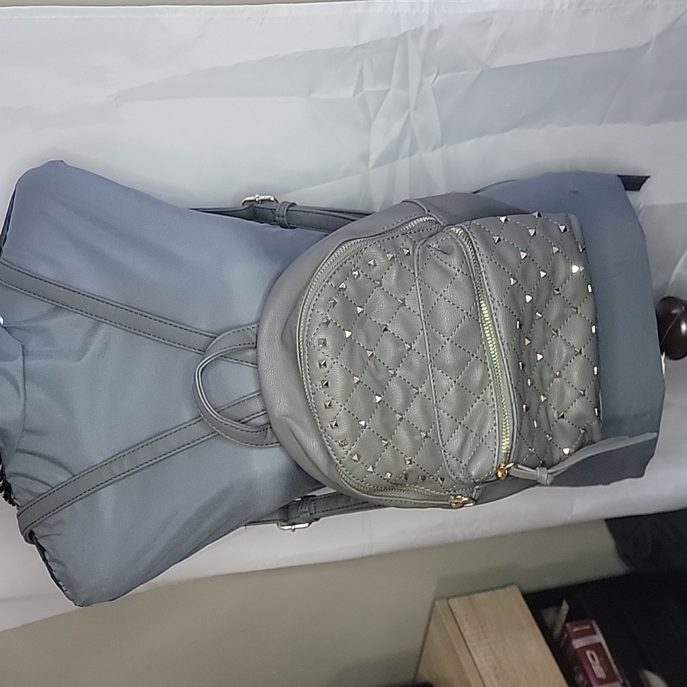 Gray Backpack Purse - image 2